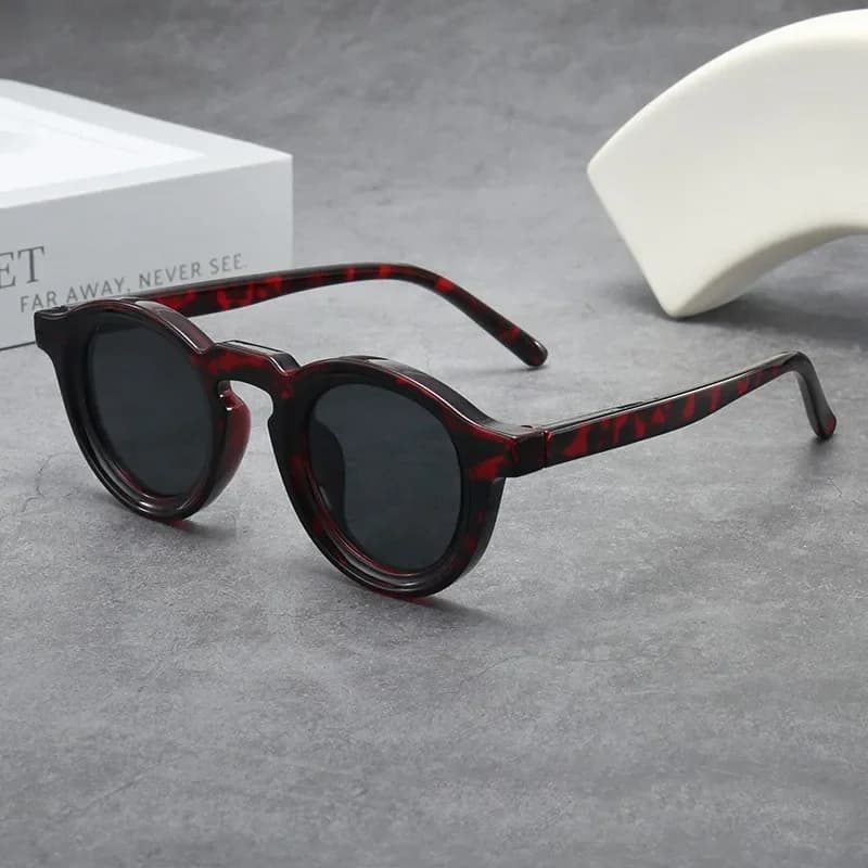 Lunettes de soleil rondes rétro à petite monture, personnalisées, haut de gamme, pour hommes et femm