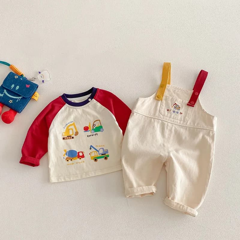 MILANCEL printemps enfants chemises 9M-5T dessin animé coloré voiture filles Blouse ingénierie véhic