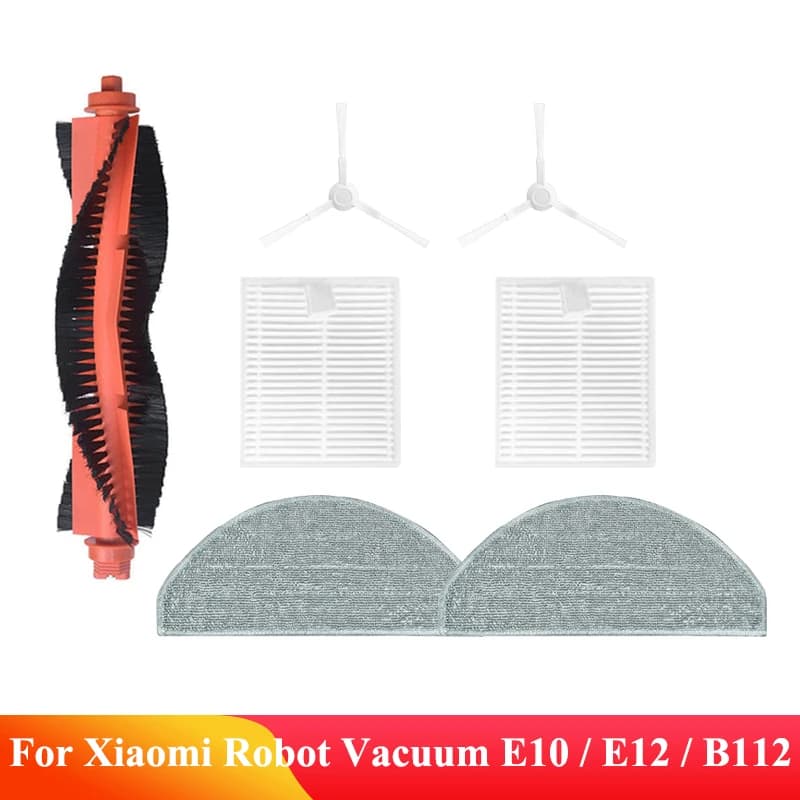 Pour Xiaomi Robot aspirateur 3C / E10 / E12 / B112 rouleau brosse latérale principale filtre Hepa ti
