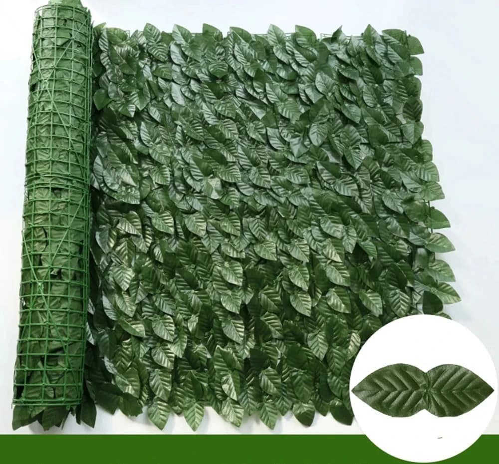 Panneaux de clôture à feuilles vertes, haie de lierre artificielle, Faux écran de clôture de confide
