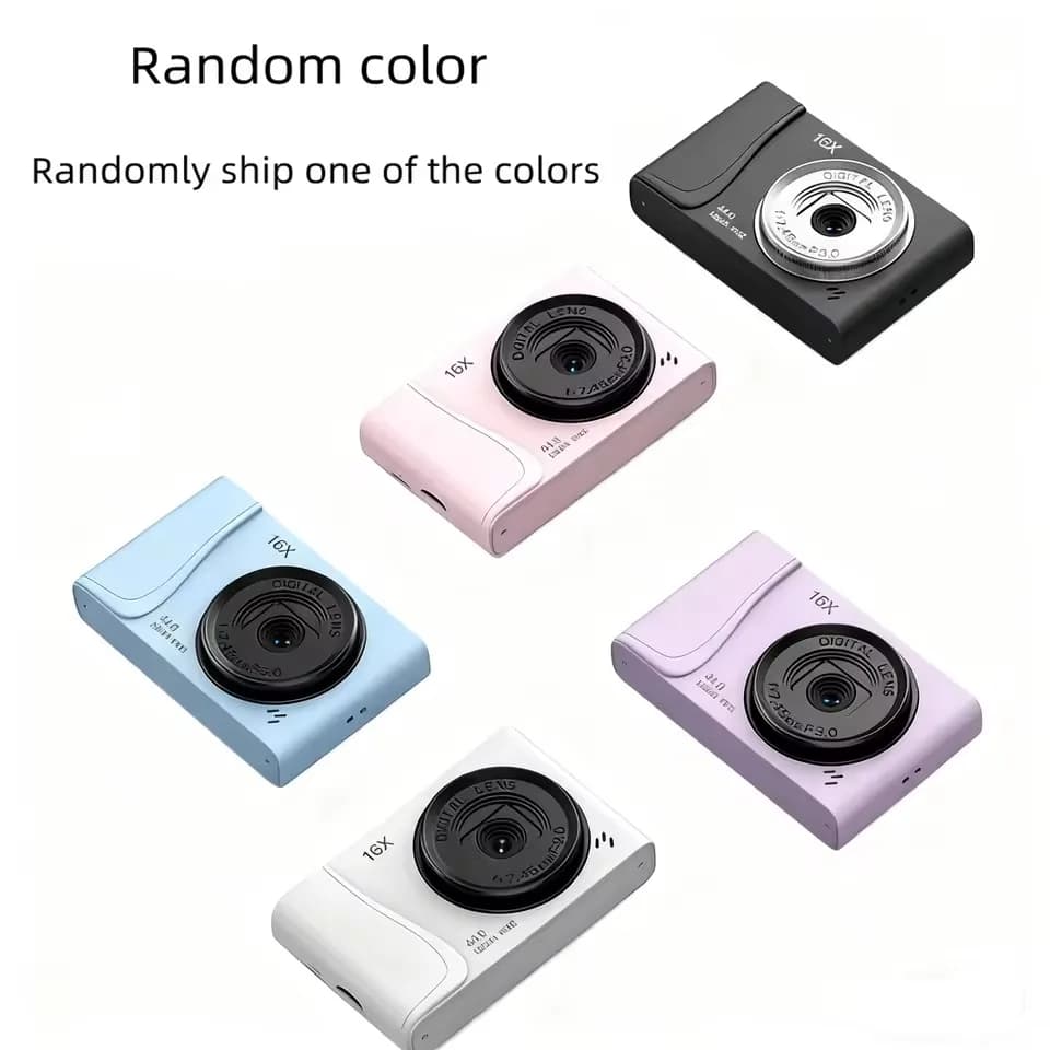 Appareil photo numérique 4K 24 millions de pixels, caméscope pour enfants, zoom 16x, appareils photo