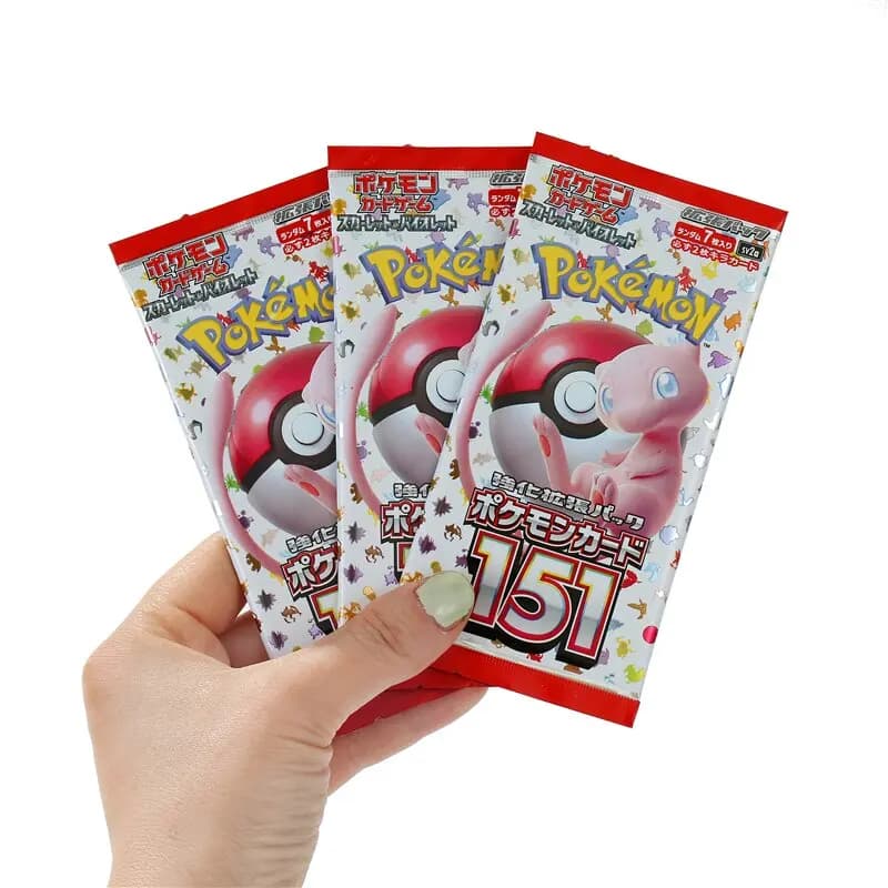 140 pièces/boîte Anime Pokemon japon Version TCG Violet écarlate 151 classiques Expansion Booster bo