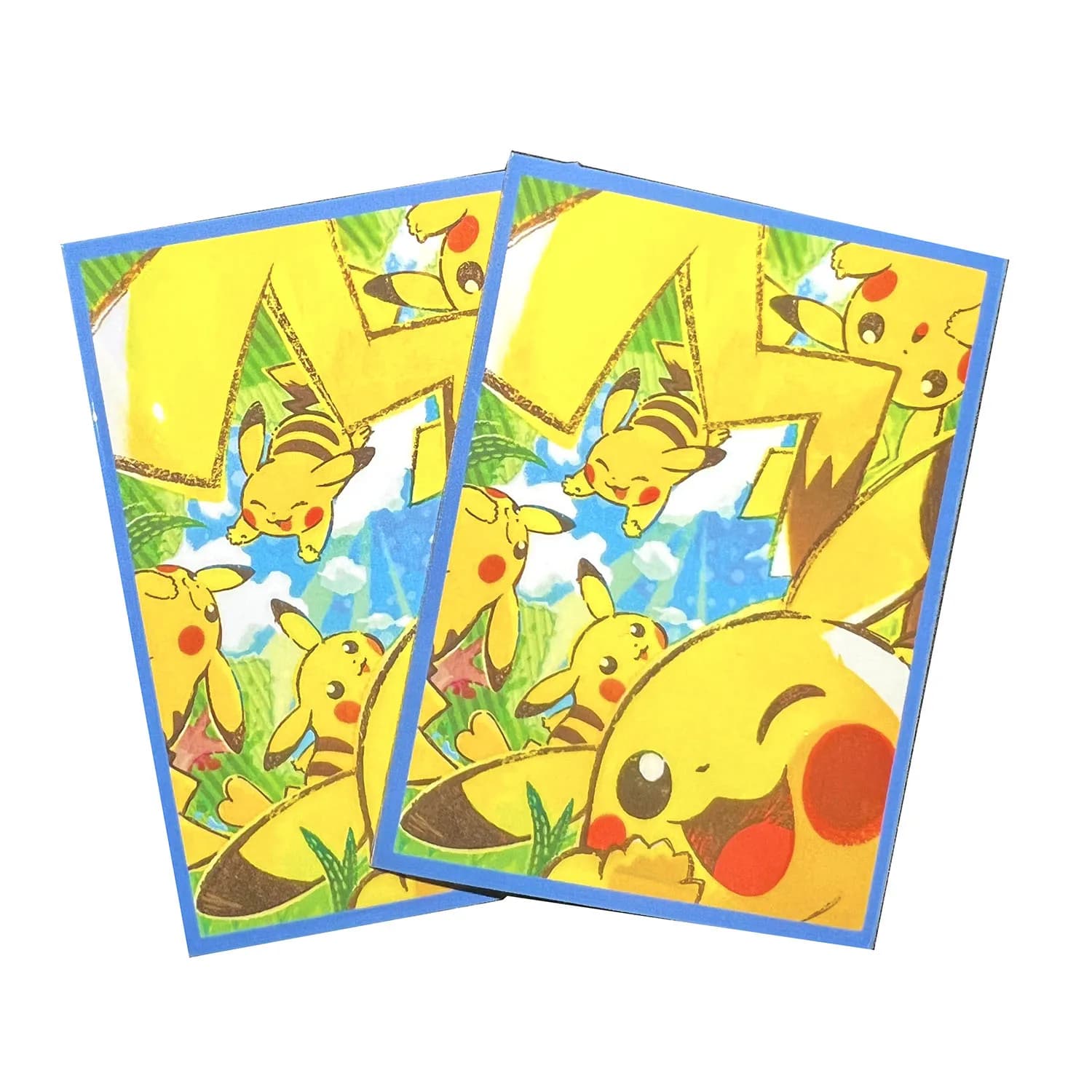 60 pièces 66x91mm Pikacu couverture pour TCG/PKM cartes à collectionner jeux de société mignon Anime