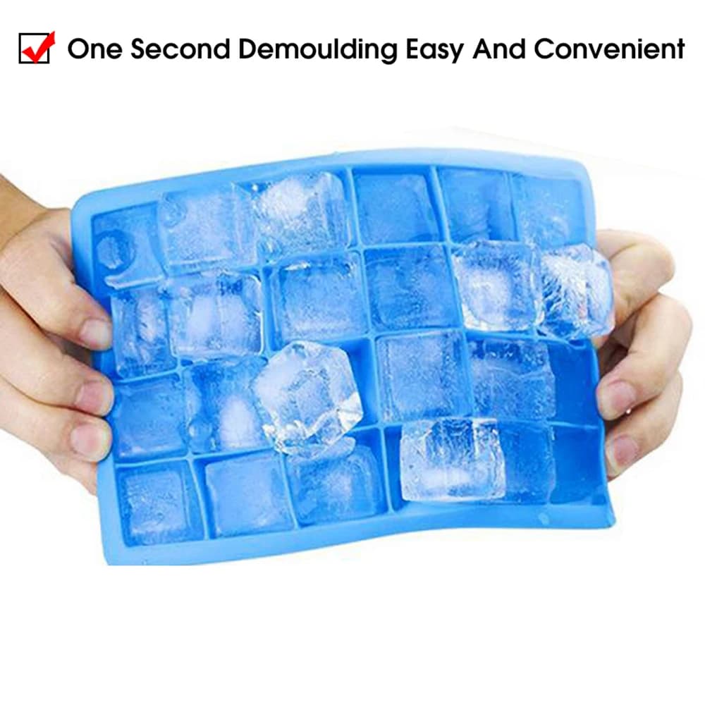 Avec couvercle/sans couvercle, plateau à glace en Silicone à 24 trous, boîte carrée, purée alimentai