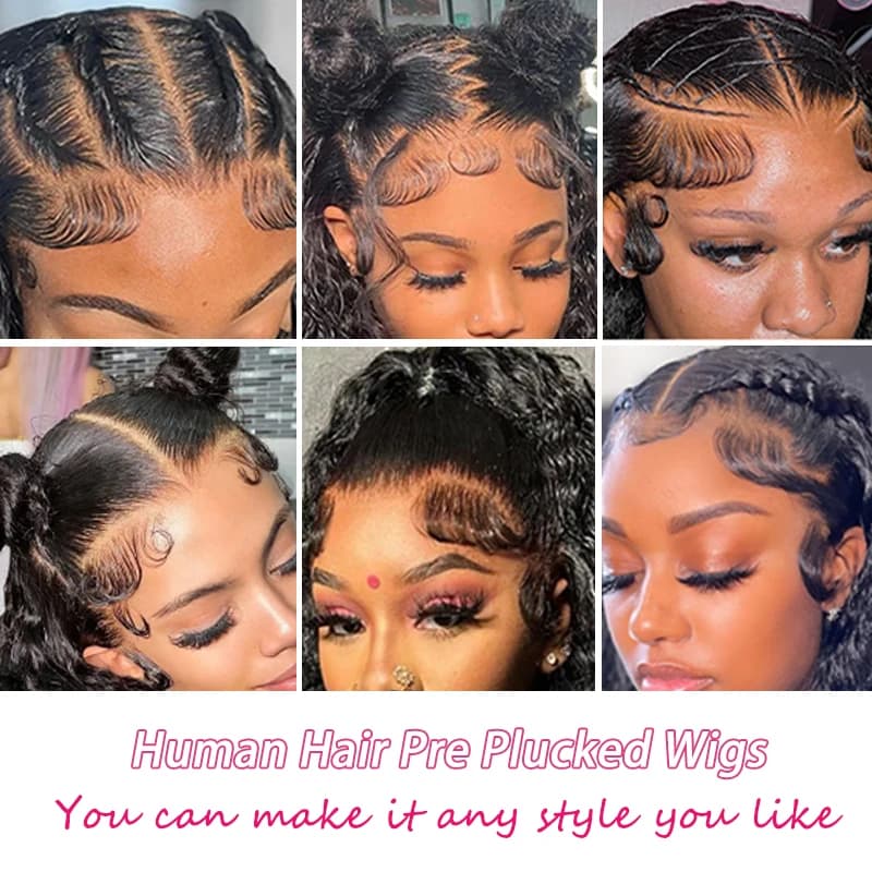 Perruque Lace Front Wig ondulée naturelle, cheveux bouclés, 13x6, pre-plucked, avec baby hair, pour 