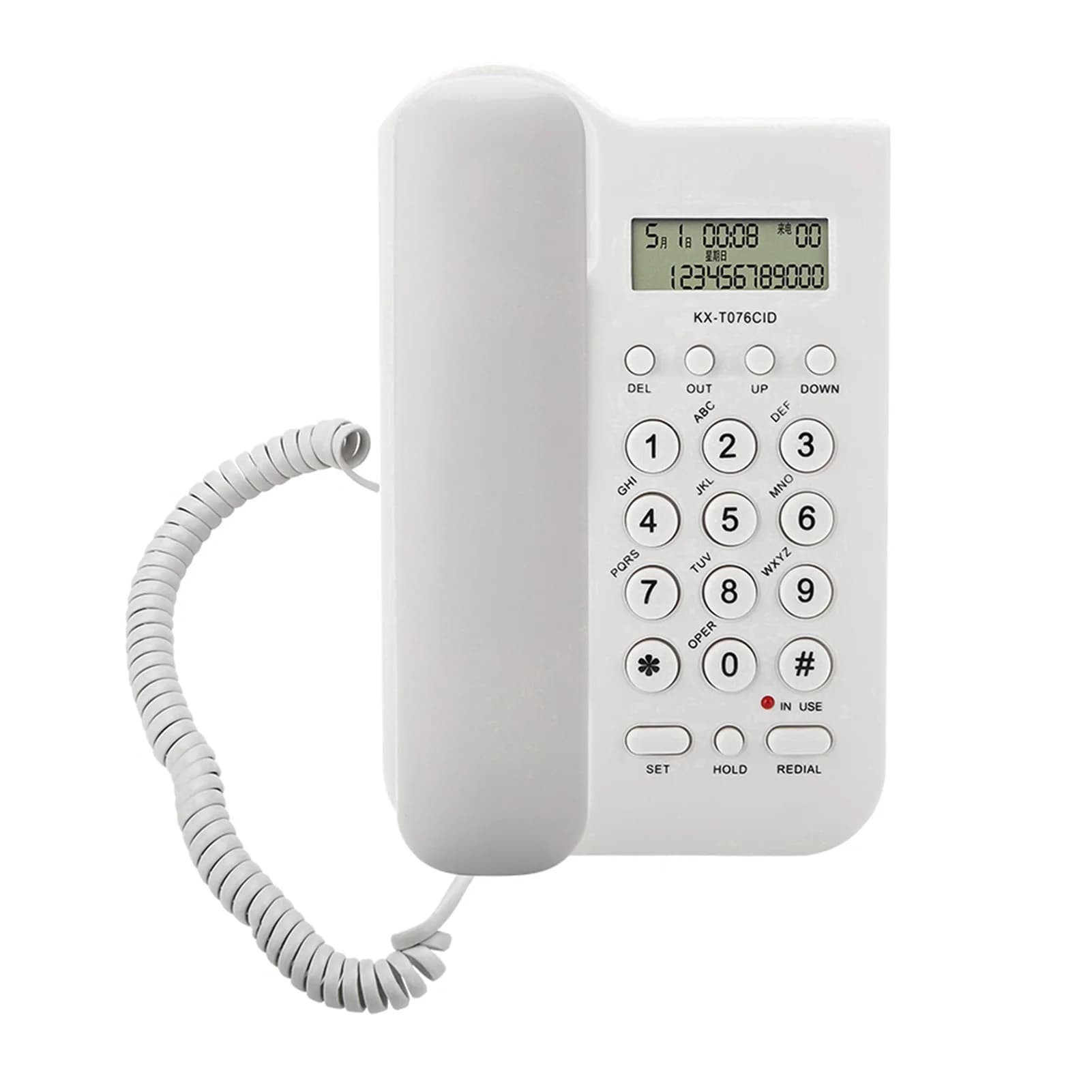 Téléphone mural de bureau filaire pour hôtel à domicile, téléphone fixe pour bureau