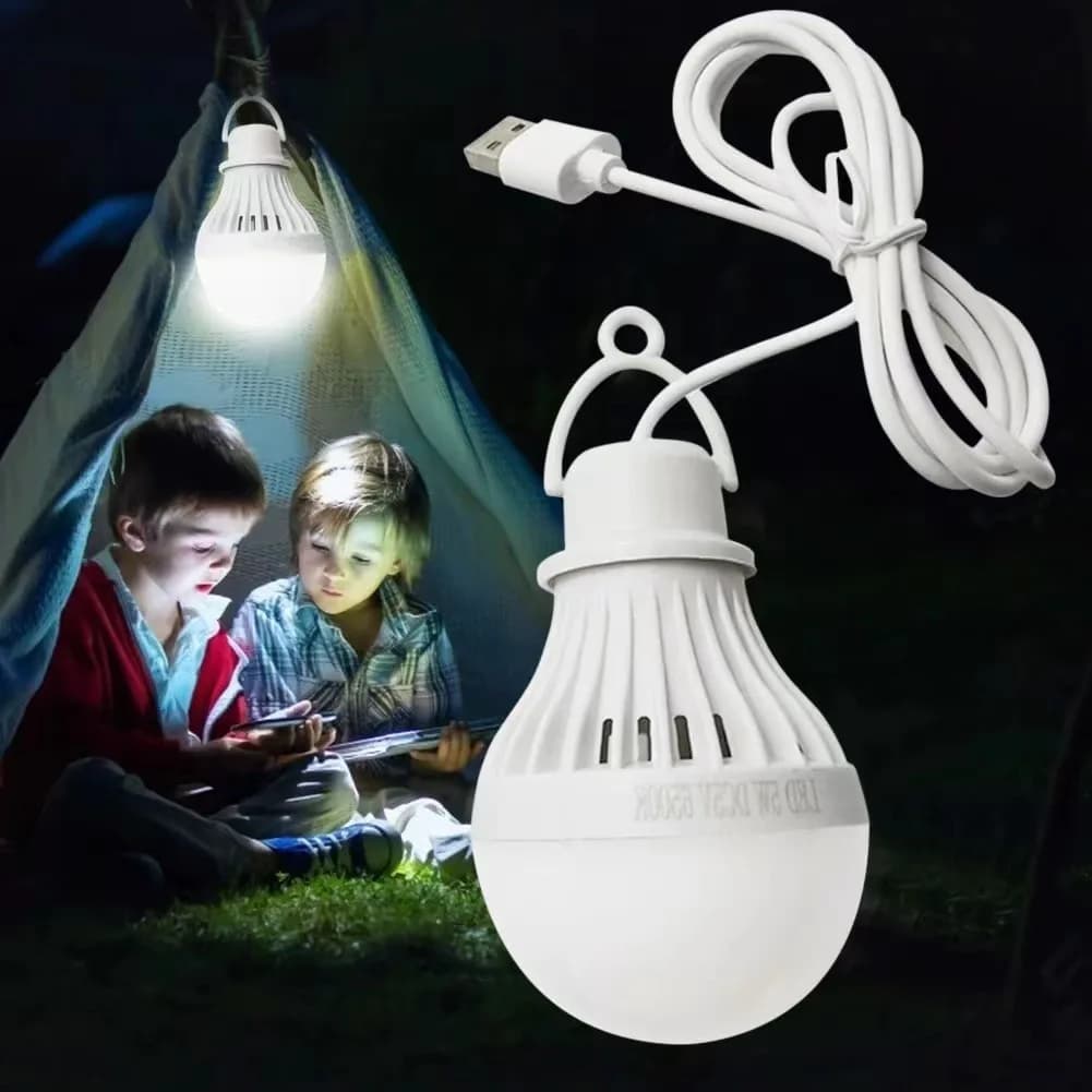 Ampoule USB LED lampe de Camping Portable Mini ampoule 5V puissance livre lumières étudiant apprenti