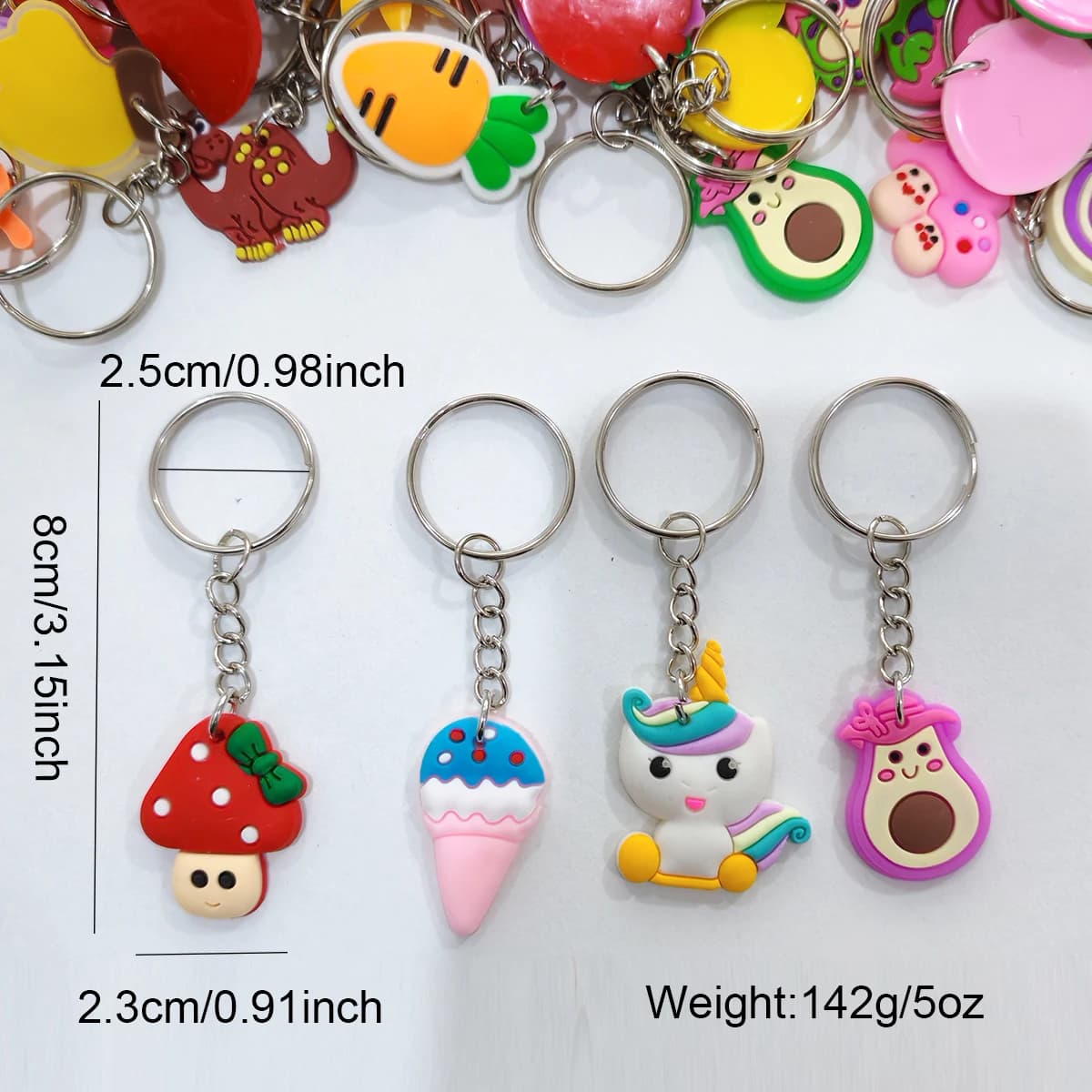 Porte-clés de dessin animé de style aléatoire, 40 pièces (mélange), ornement, portefeuille, pendenti