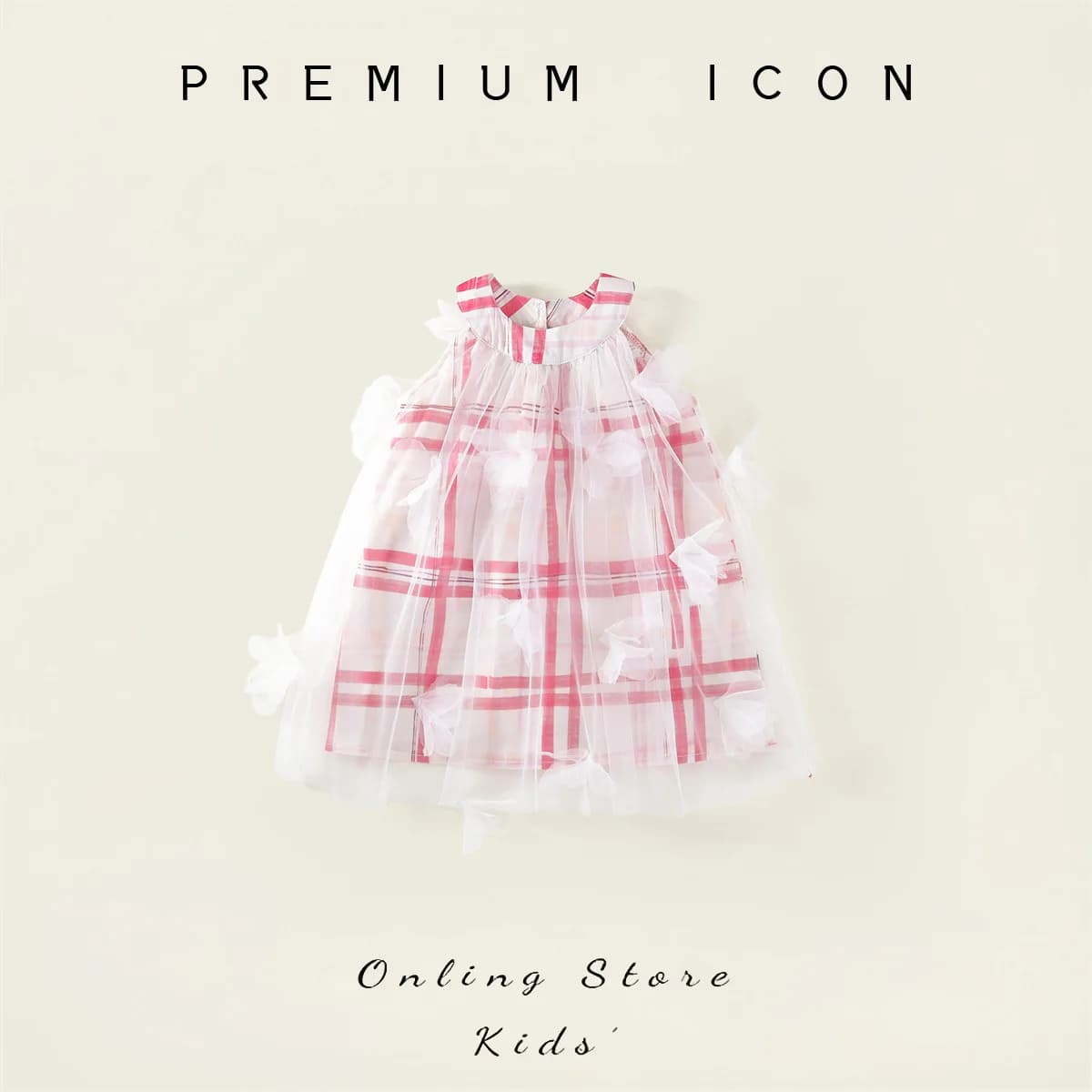 Robe à carreaux Nouveauté Été 2026, Robe-veste en maille à nœuds pour enfants de petite et moyenne t