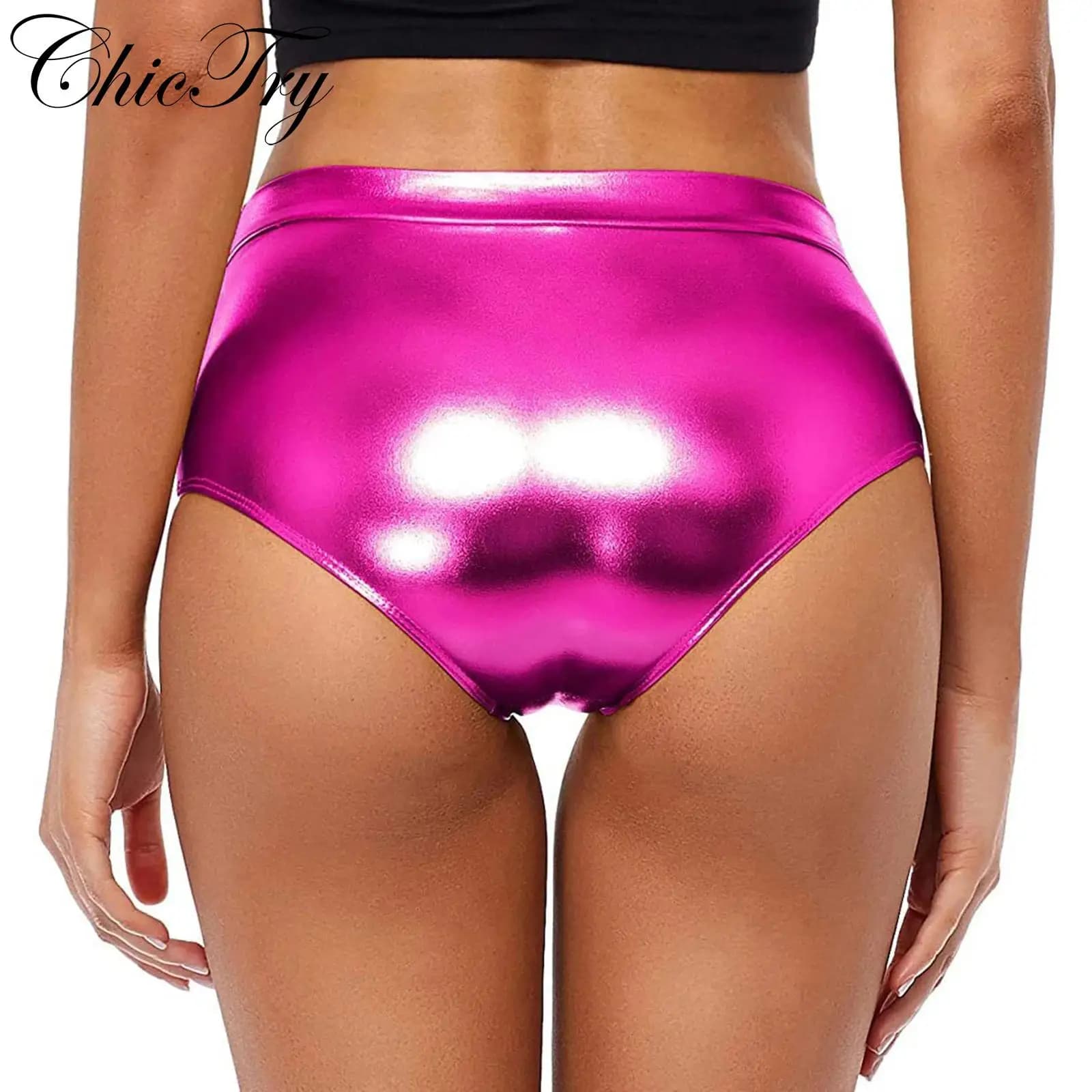 Short butin métallique pour femmes, Boxer, culotte brillante, pantalon chaud, Clubwear, Costume de f