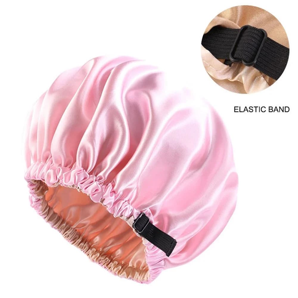 Nouveau bonnet de cheveux en Satin pour dormir, Invisible, plat, Imitation soie, rond, soins capilla
