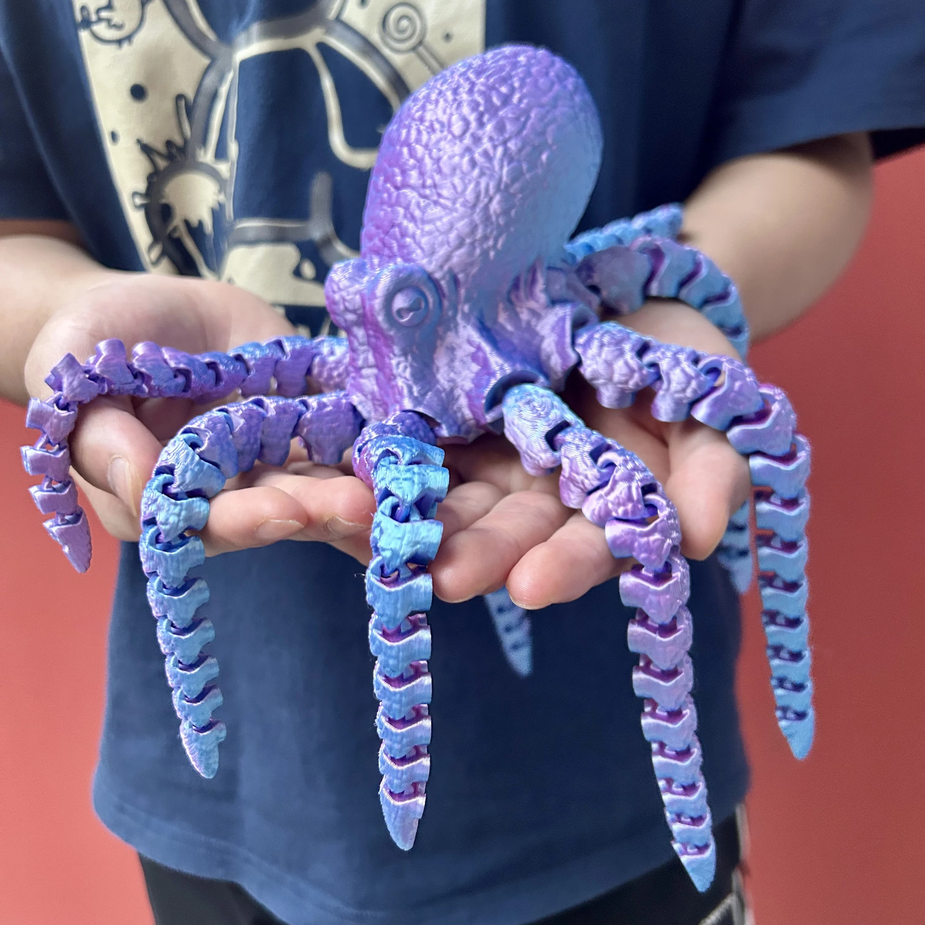 Statue de poulpe imprimée en 3D, décoration de bureau unique et à collectionner, statue de figurines