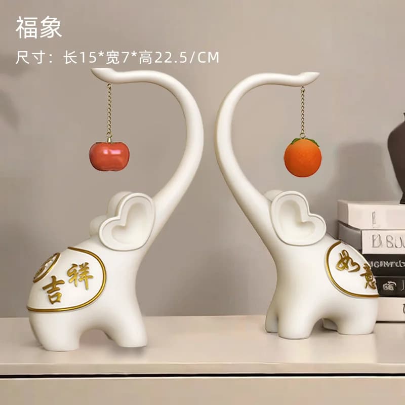 Ornement d'éléphant, entrée, salon, maison, bureau, lumière, décoration de luxe