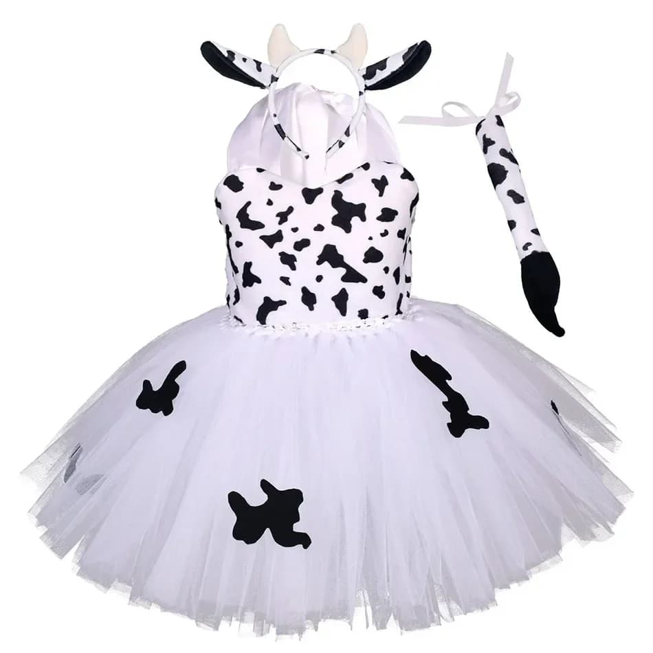Costume de Cosplay d'Animaux d'Halloween pour Enfants, Thème de la Forêt, Vaches, Tigre, Girafe, Léo