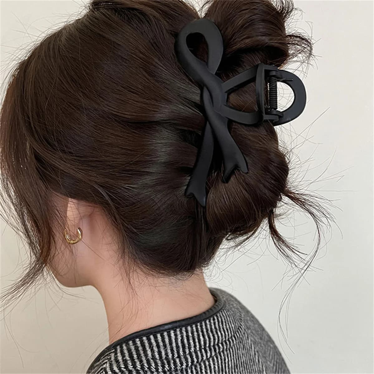Pinces à cheveux mates de 13CM, Vintage, nœud en ruban, griffes, couvre-chef en crabe, épingles à ch