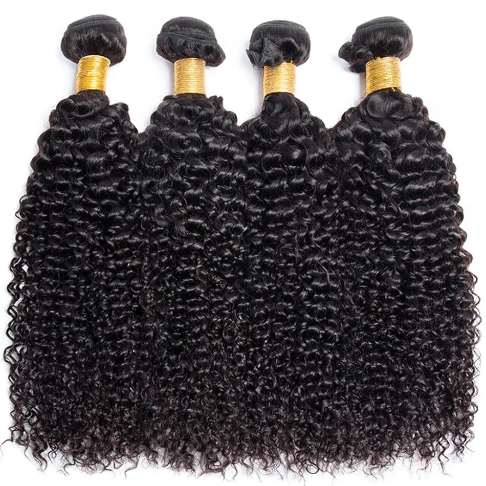Mèches brésiliennes naturelles Remy ondulées bouclées, tissage profond, 22 24 26 pouces, Extensions 