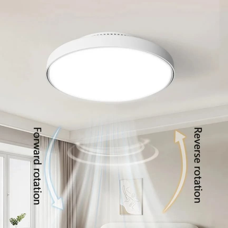 Lampe de ventilateur de plafond LED avec conception moderne sans lame, vent silencieux et fort, télé