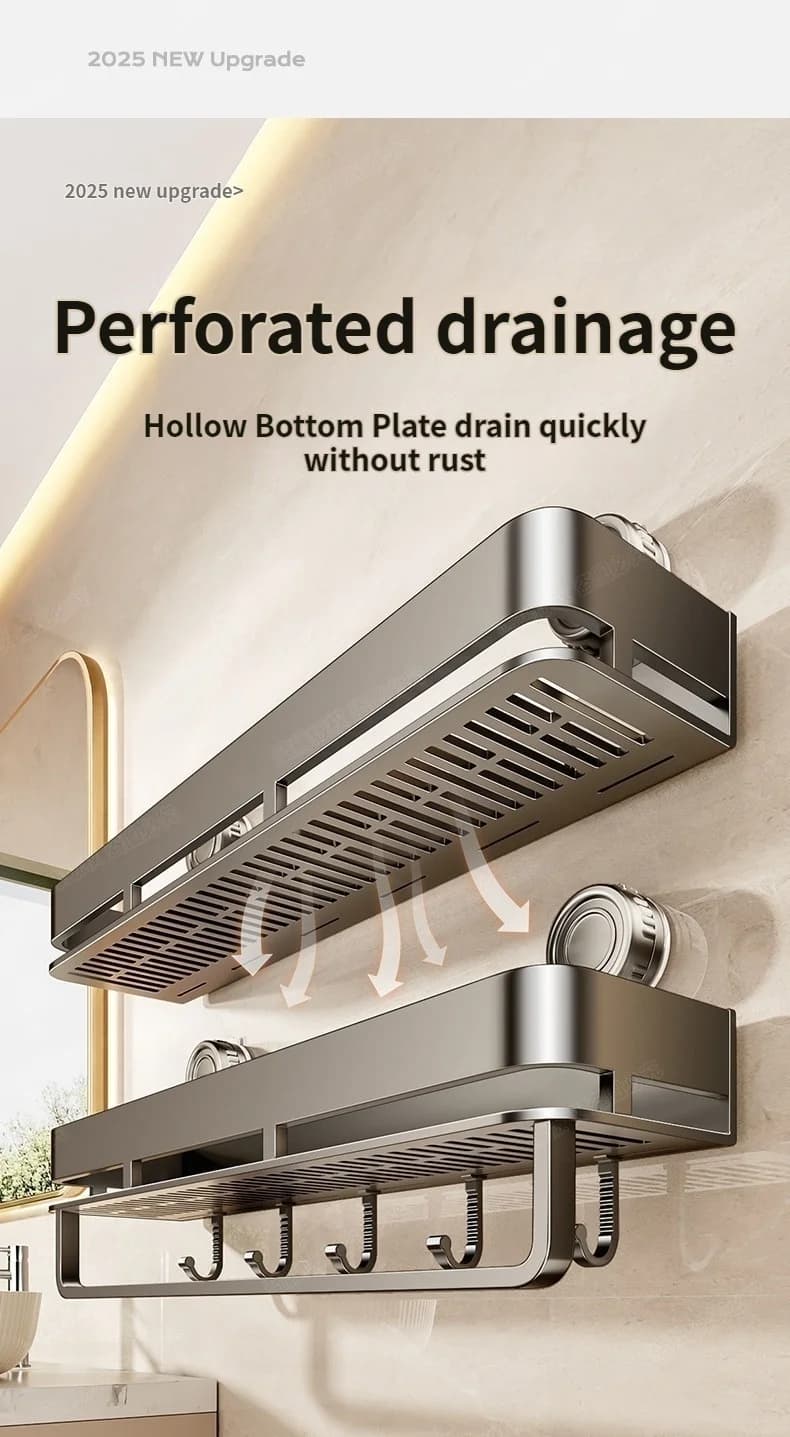 Ventouse salle de bain organisateur mural toilette lavabo douche Gel support de rangement aucun perç