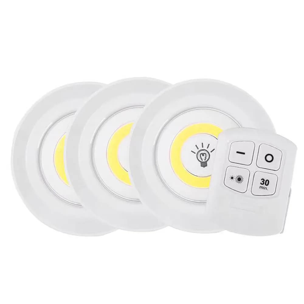 Super lumineux Cob sous armoire lumière LED 5W télécommande sans fil réglable garde-robe lampe de nu