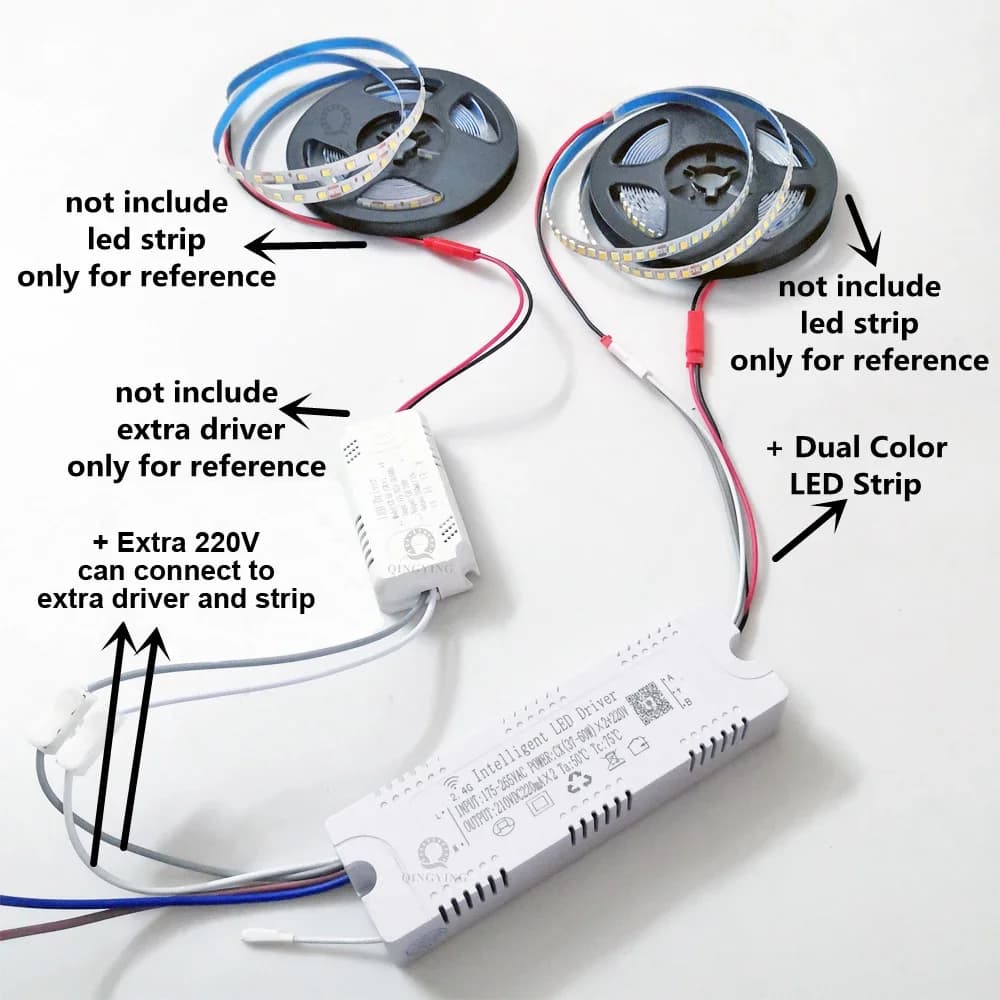 Pilote LED Intelligent 2.4G + télécommande RF 220V et contrôle par application, transformateur d'écl