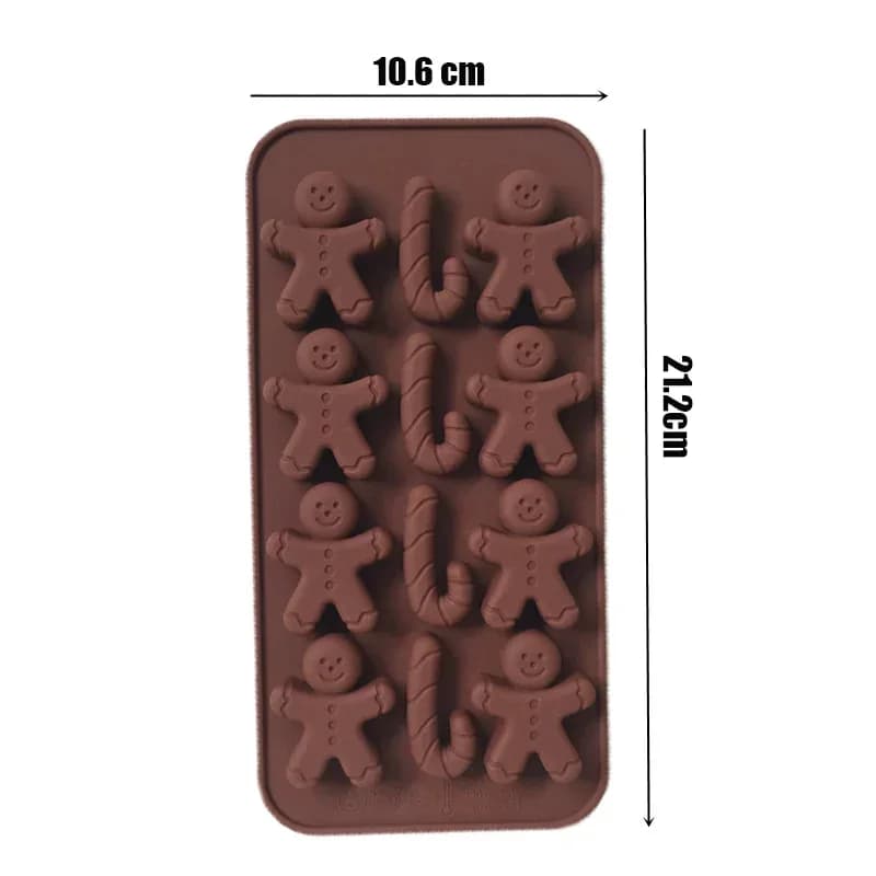 Conception de forme de noël, moule à bonbons de noël, bonhomme en pain d'épices, moule à chocolat, p