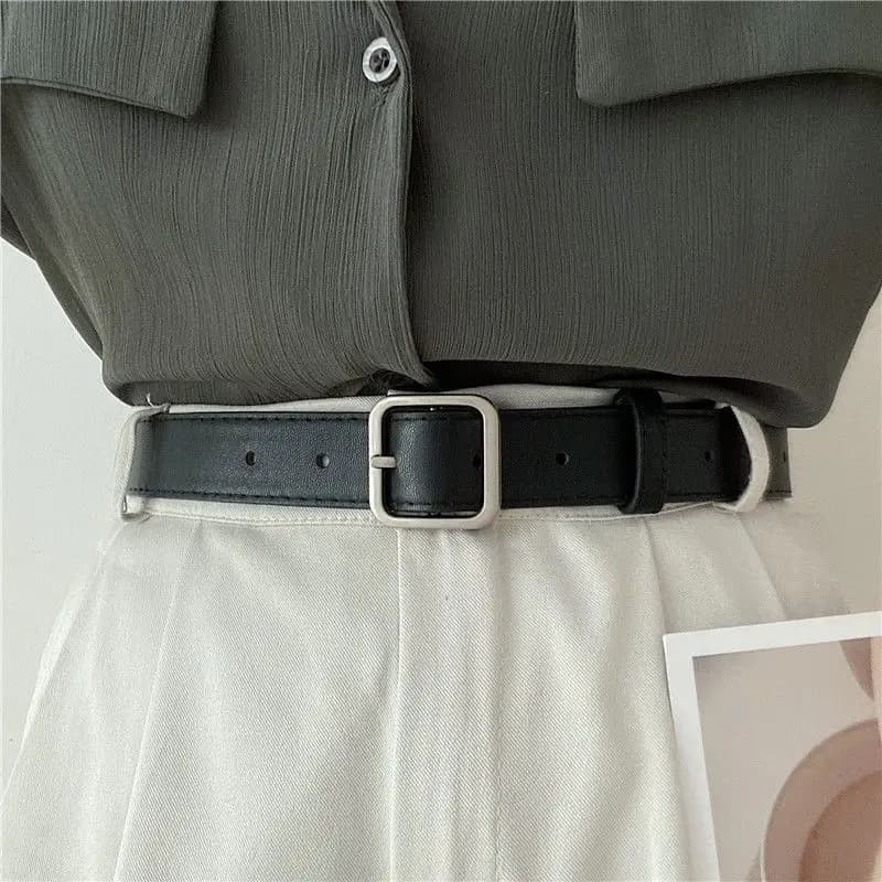 2013 nouvelle mode coréenne sauvage ceinture Chic étudiants décontracté rétro simple boucle carrée c