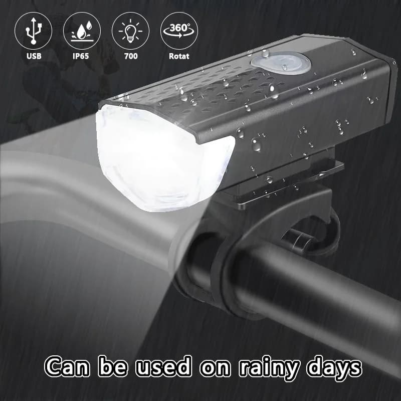 Ensemble d'éclairage LED pour vélo aste par USB, lampe de poche avant et arrière, lampe de sauna, lu