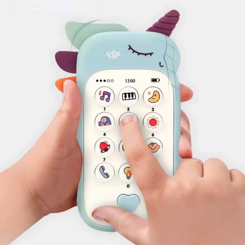 Jouet de téléphone pour bébé, son de musique, jouets de couchage avec anneau de dentition, Simulatio