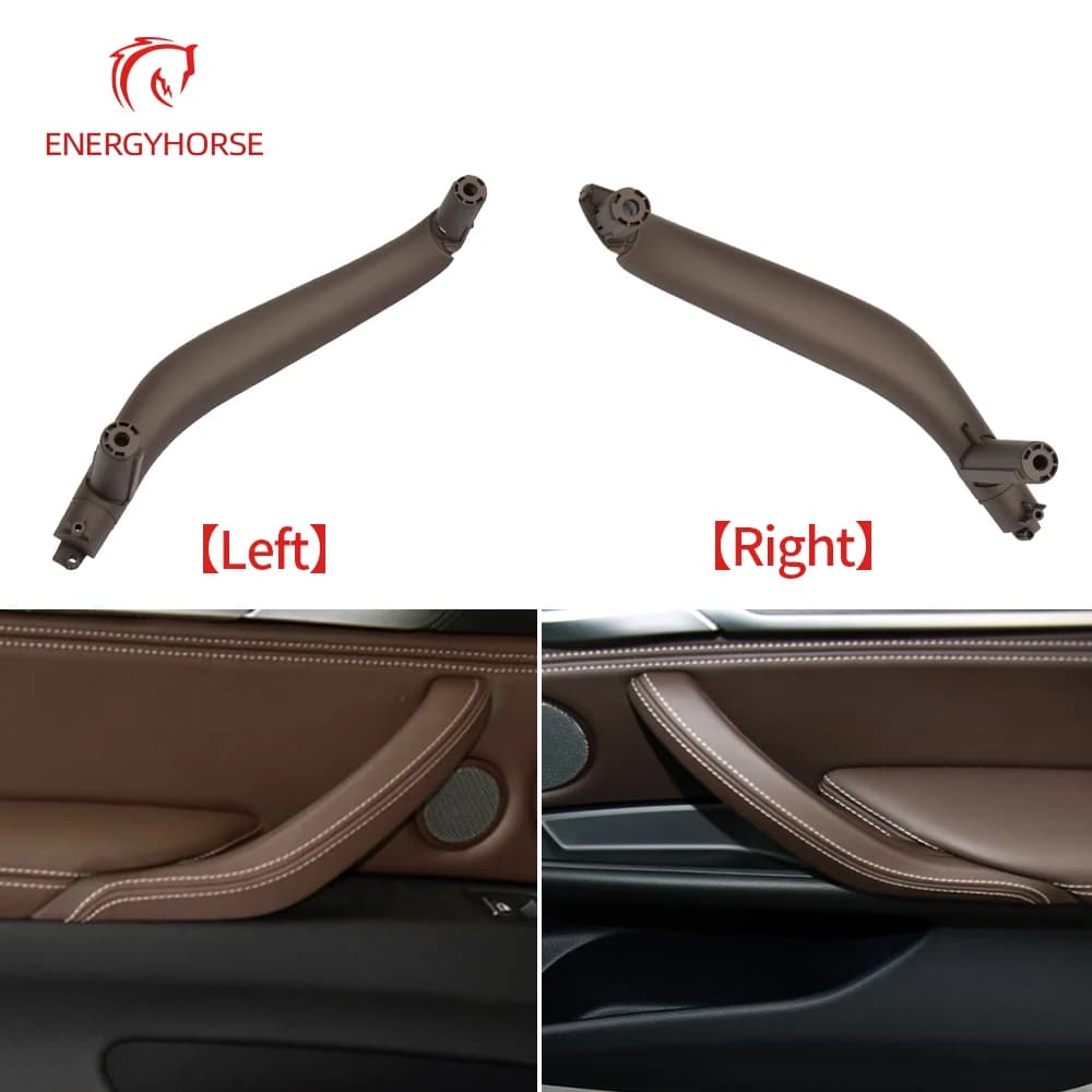 Garniture de poignée de porte intérieure de voiture, poignée de panneau d'appui de nervure pour BMW 