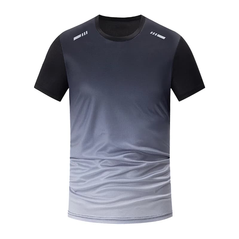 1/2/4/6 pièces hommes Style sportif saisonnier dégradé séchage rapide multicolore haut à manches cou