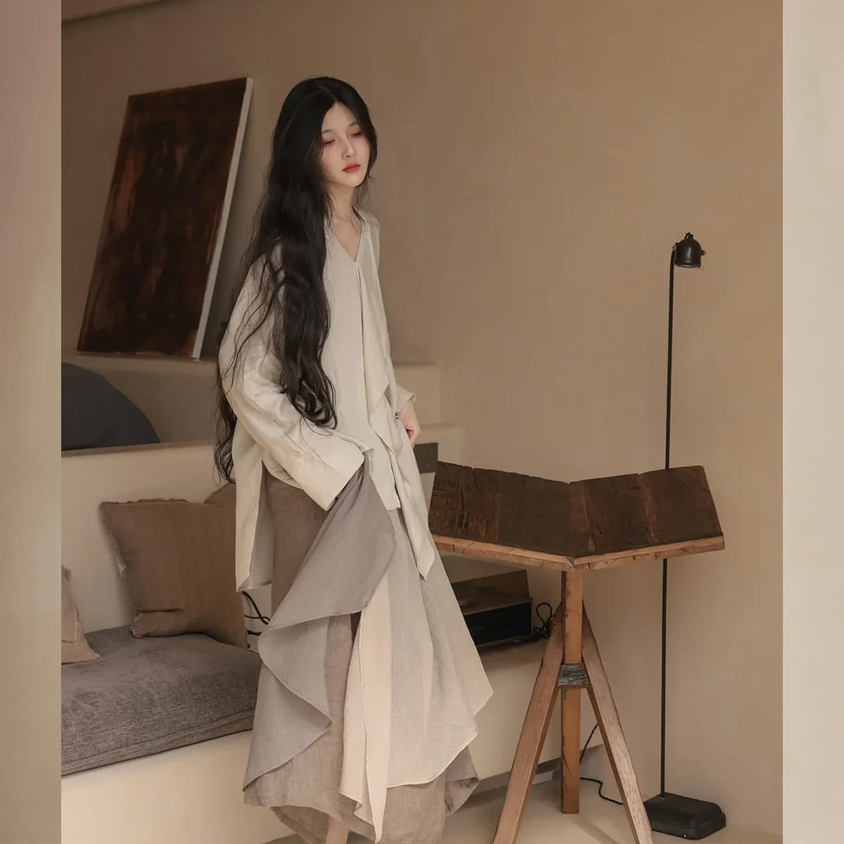 UMI MAO – jupe unie pour Femme, vêtement chinois, mode printemps-automne, vague romantique, Yuppy, P