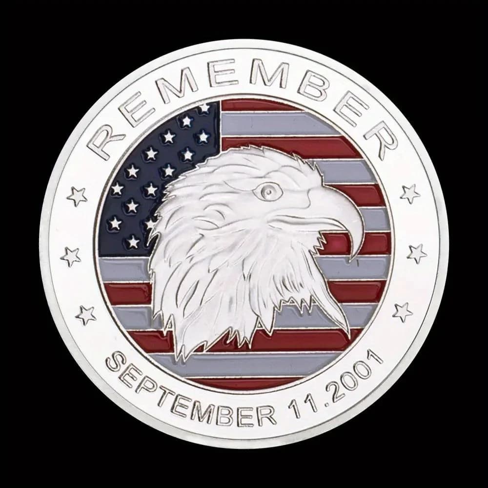 Remember Sept.11 2001 pièce de souvenir pièce commémorative plaquée or motif d'aigle pièce de défi à