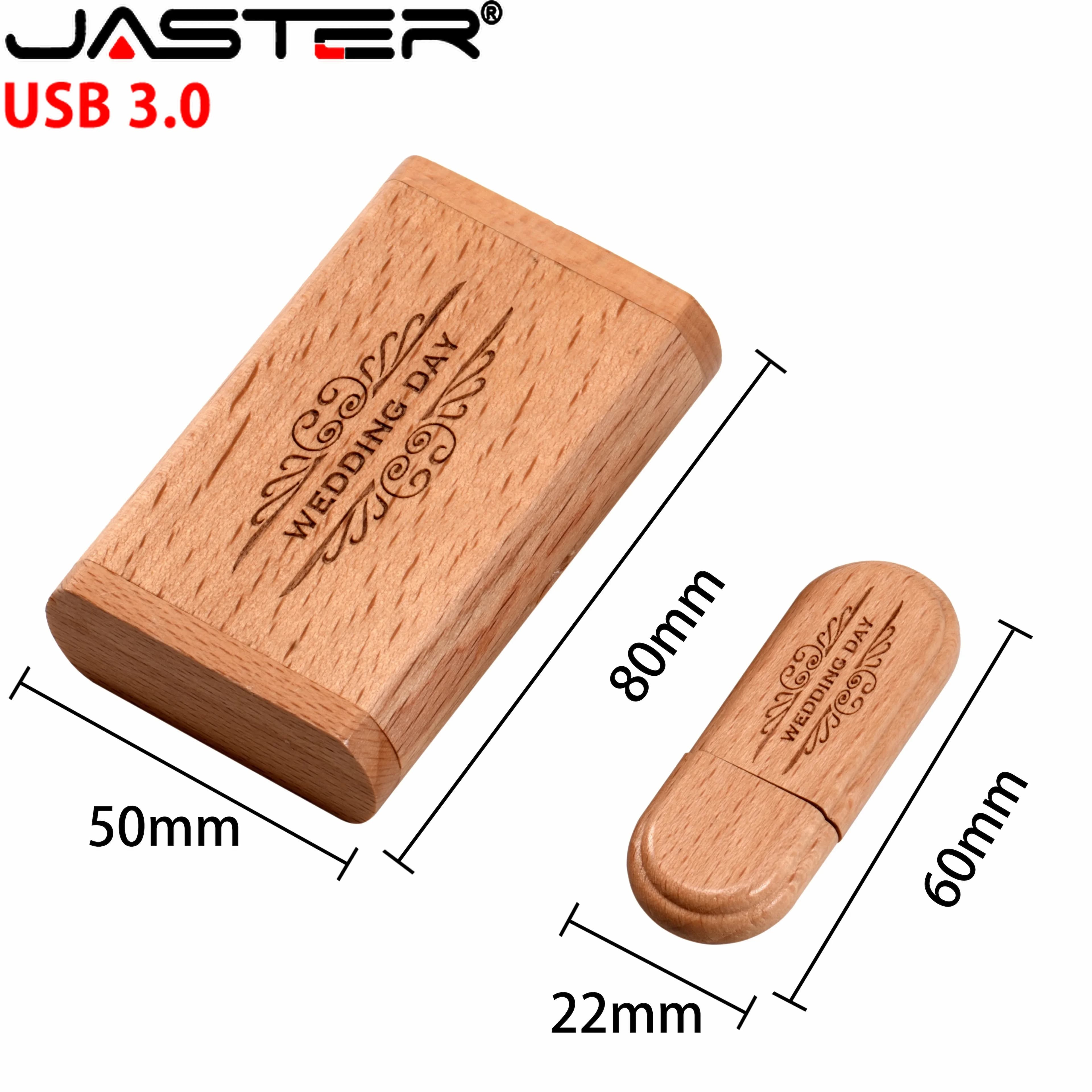 Lot de 20 clés USB 3.0 en bois, 128 go, clé USB haute vitesse, 64 go, 32 go, avec boîte, clé USB cré