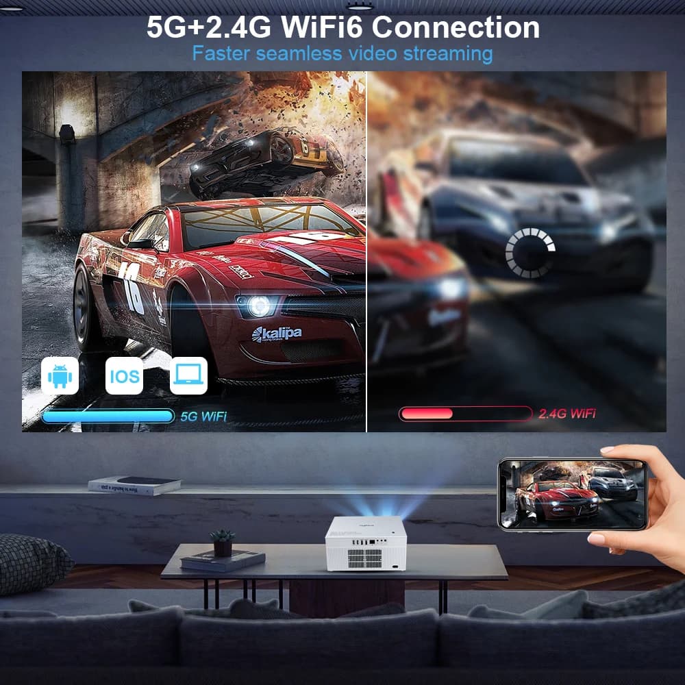 Projecteur ThundeaL 2K 4K Full HD 1080P TDA7W 32G Android WiFi pour Home Cinéma, Projecteur TDA7 Bea