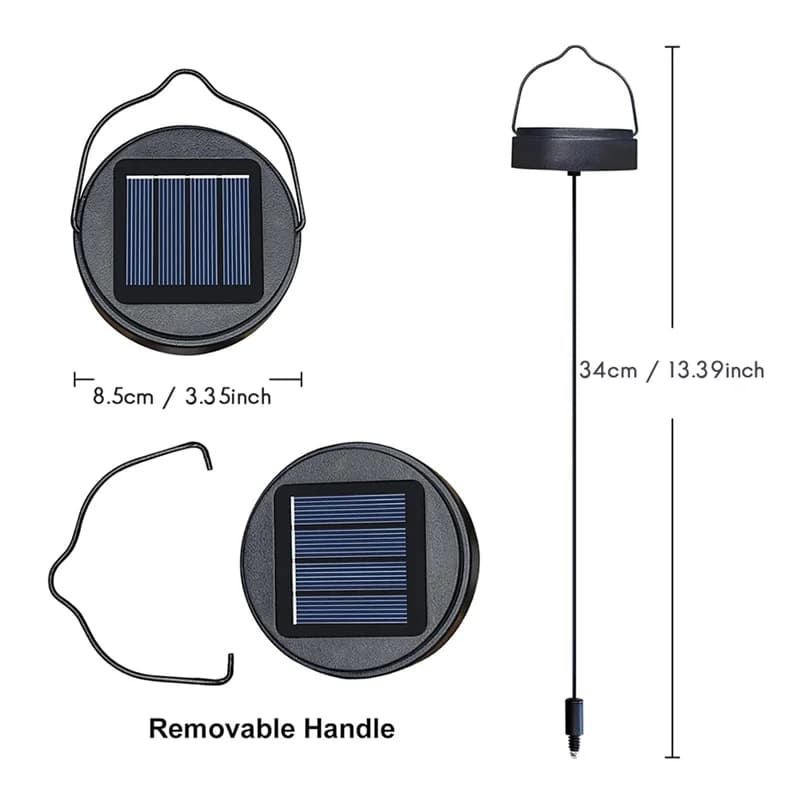RMWIN-2Pack 600Mah lumières solaires haut de remplacement pour lanterne extérieure lumières étanche 