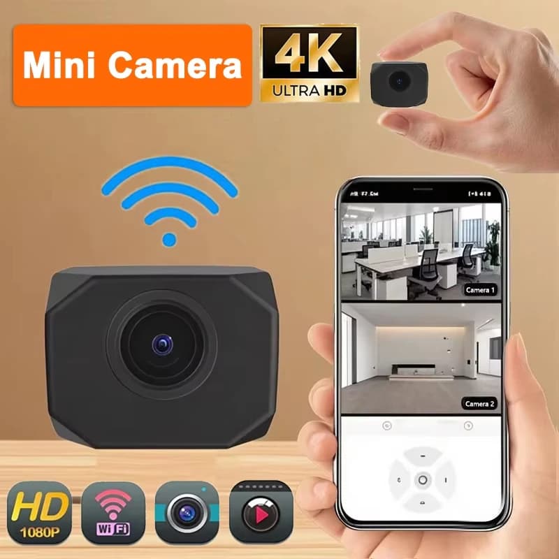 Caméra WiFi Mini HD 4K 1080P avec Point d'Accès AP, Surveillance à Distance, Caméscope Portable Comp