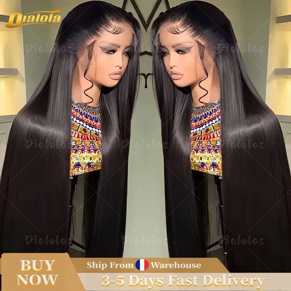 38 40 Inch 13x6 Bone Straight HD Transparent Lace Front Wigs 13x4 Lace Frontal Wig For Black Women B