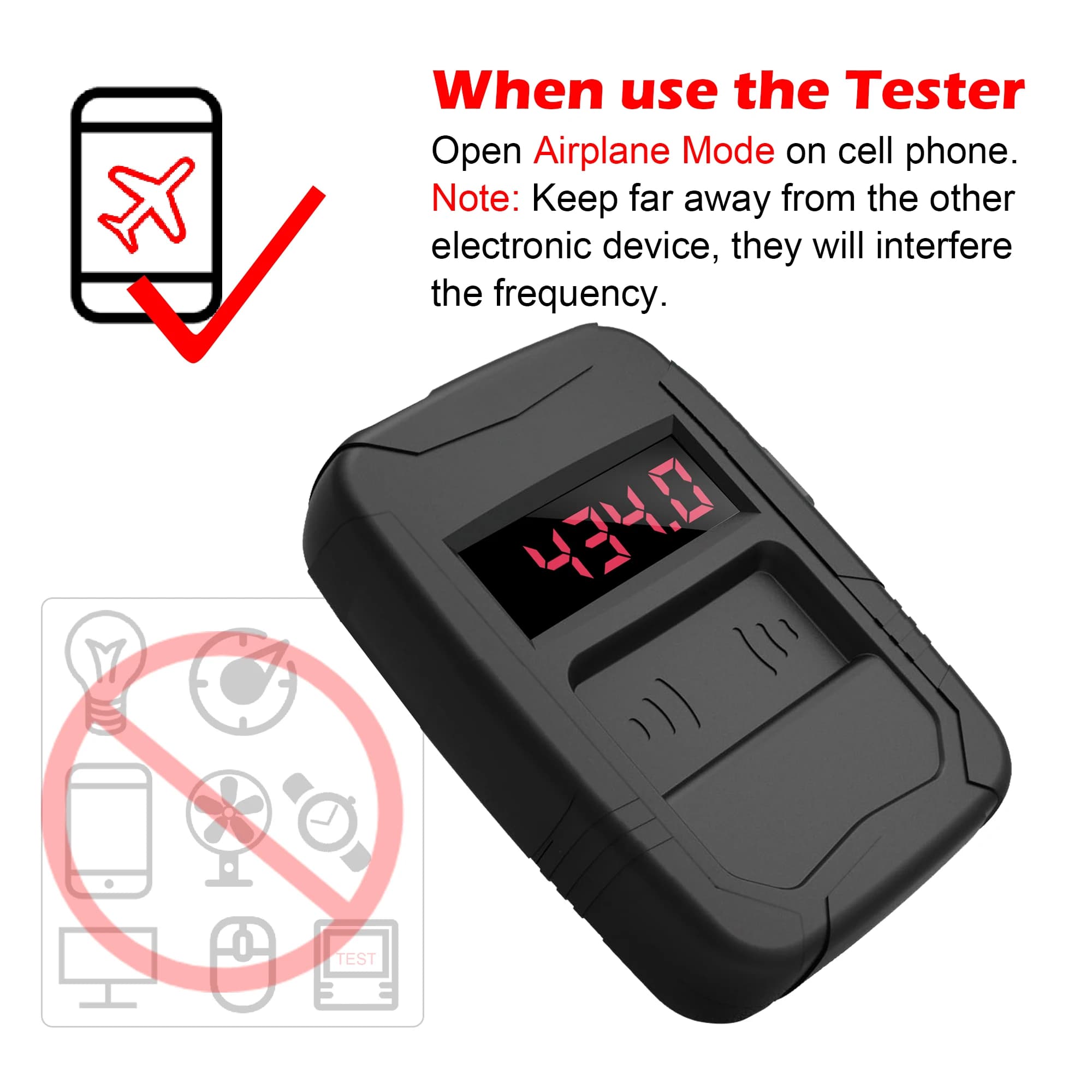 WOYO 10 - 1000mhz Auto key testeur de frequences ,outil de voiture testeur de fréquence,IR FR compte