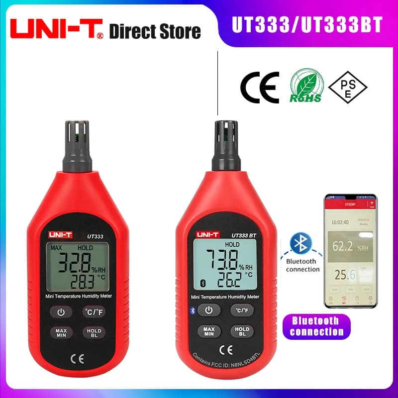 UNI-T UT333 UT333BT hygromètre numérique thermomètre 2 en 1 température humidité mètre Mini capteur 