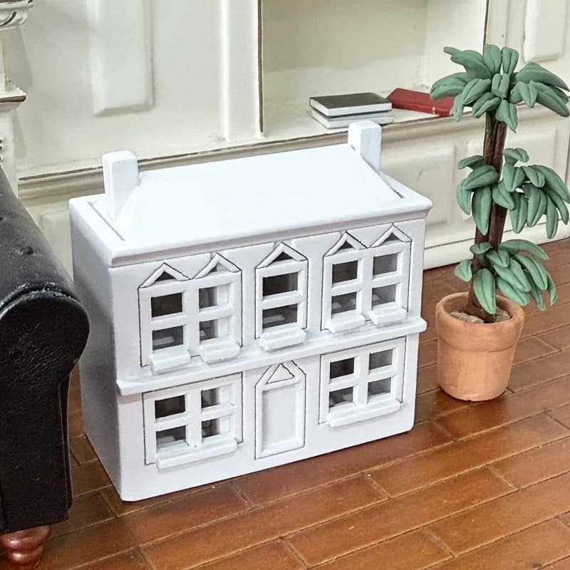 Maison de poupée miniature en bois blanc 1:12, Villa, petite maison modèle, décor de maison de poupé