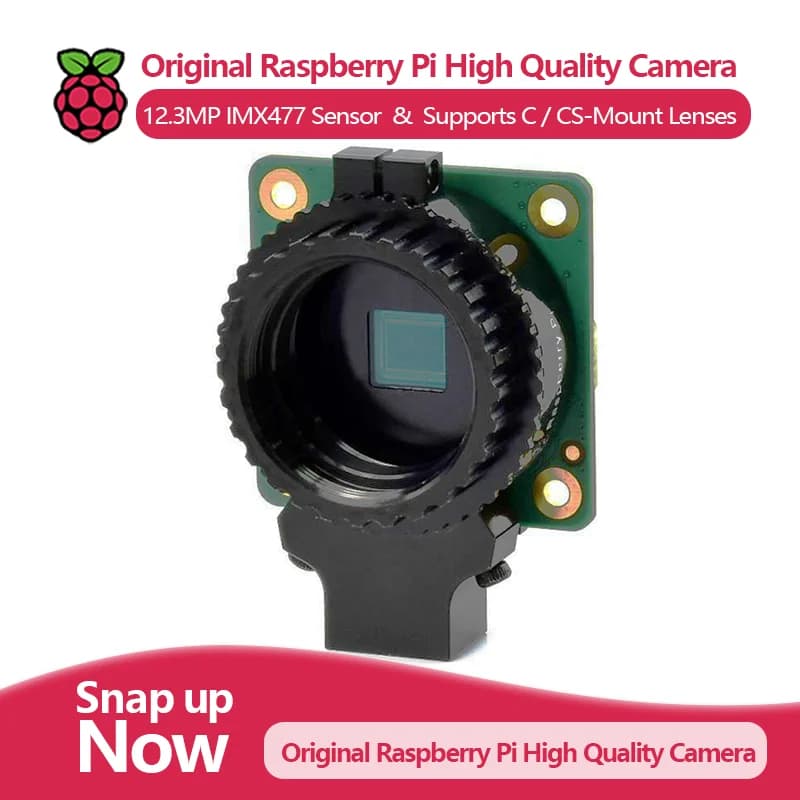 Caméra Raspberry Pi originale de haute qualité, capteur IMX477 12,3 MP, haute sensibilité, prend en 