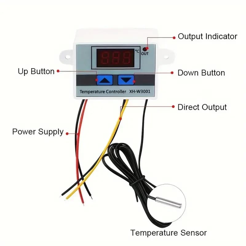 Commutateur de commande de thermostat numérique, gestion précise de la température, adapté à un usag