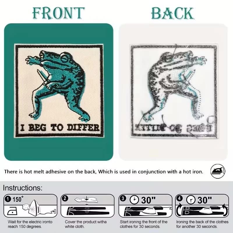 Patch brodé I Beg To Different, 1 pièce, Badge d'avertissement humoristique, cadeau pour vêtements, 