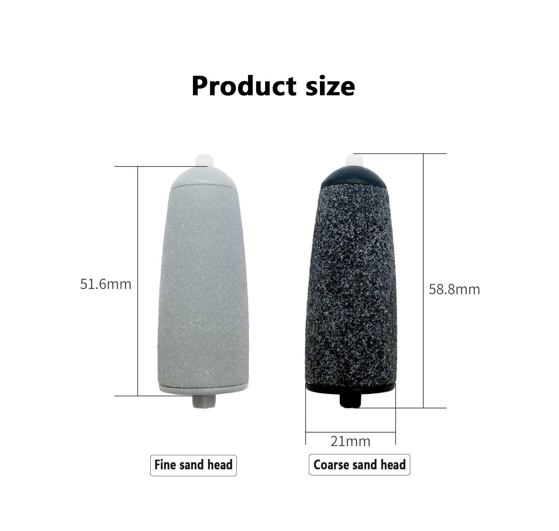Têtes d'outils de soins des pieds, vernis terne, dissolvant de peau dure, recharges, rouleaux de rem