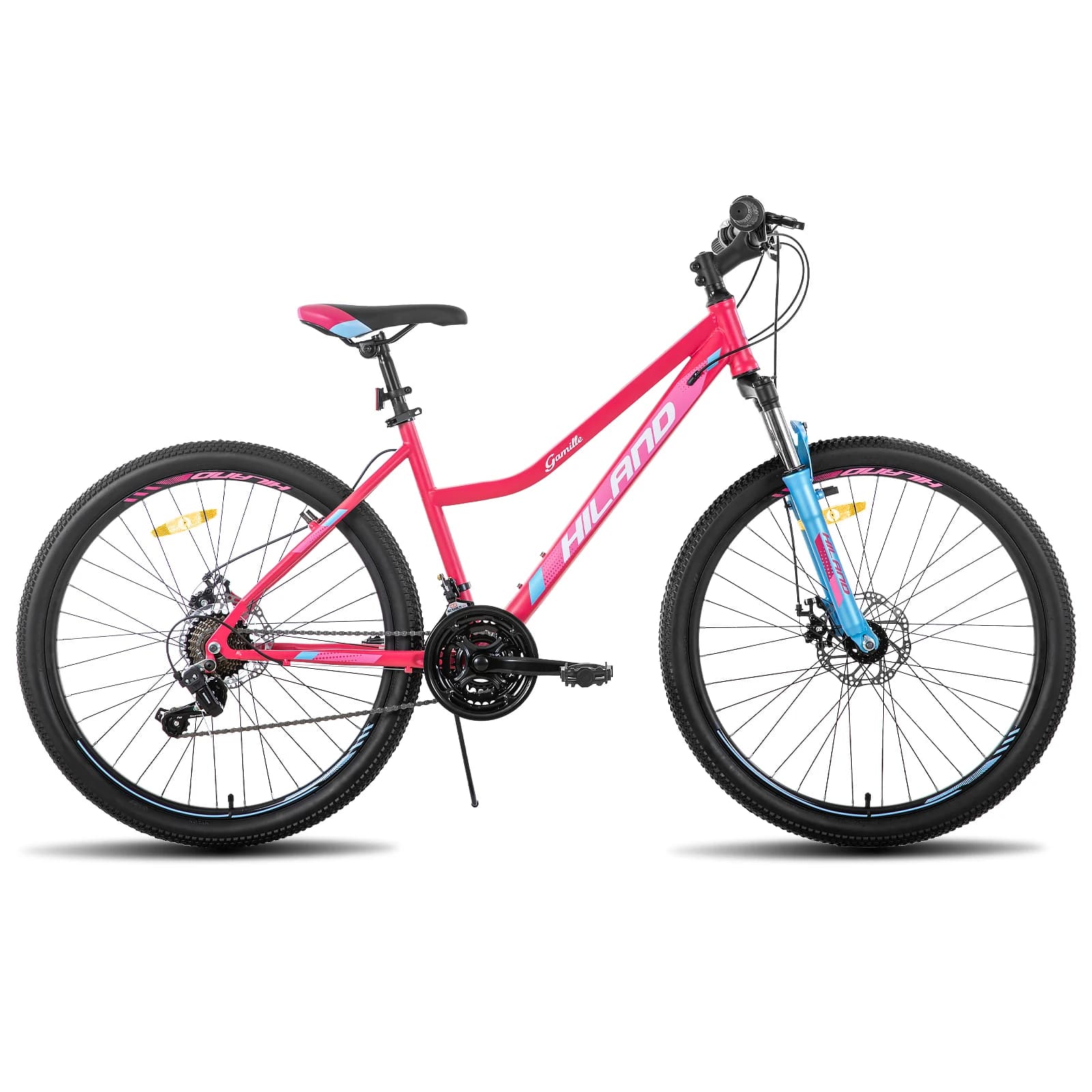 Hiland-VTT 26 pouces pour femmes et hommes, vélo avec cadre traversant, Shimano 21 vitesses, VTT à f