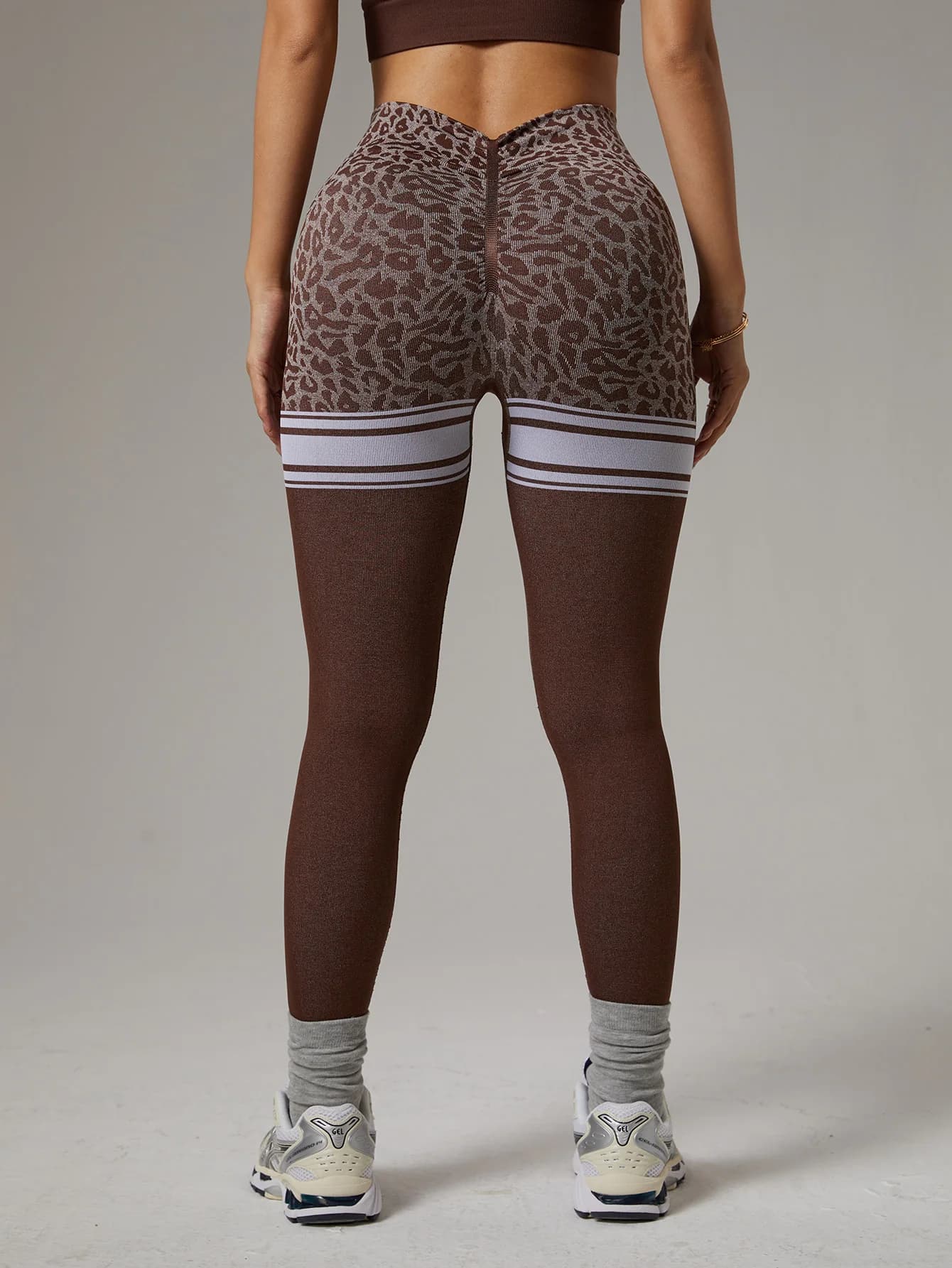 Pantalon de Yoga sans couture imprimé léopard, taille haute, levage des hanches, respirant, séchage 