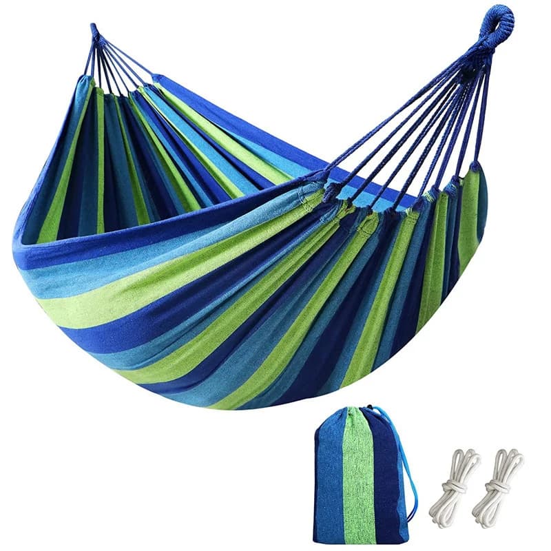 Hamac simple en toile épaisse et large, pour Camping en plein air, sac à dos, balançoire de loisirs,