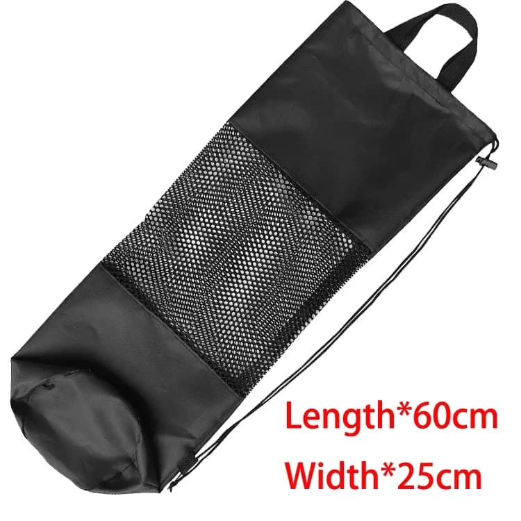 Sac à cordon en maille noire avec palmes longues pour sac à dos de plongée 72*28 cm