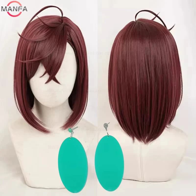 Haute qualité Momo Ayase Ekalun Cosplay perruque Anime Dandadan Cosplay court brun résistant à la ch