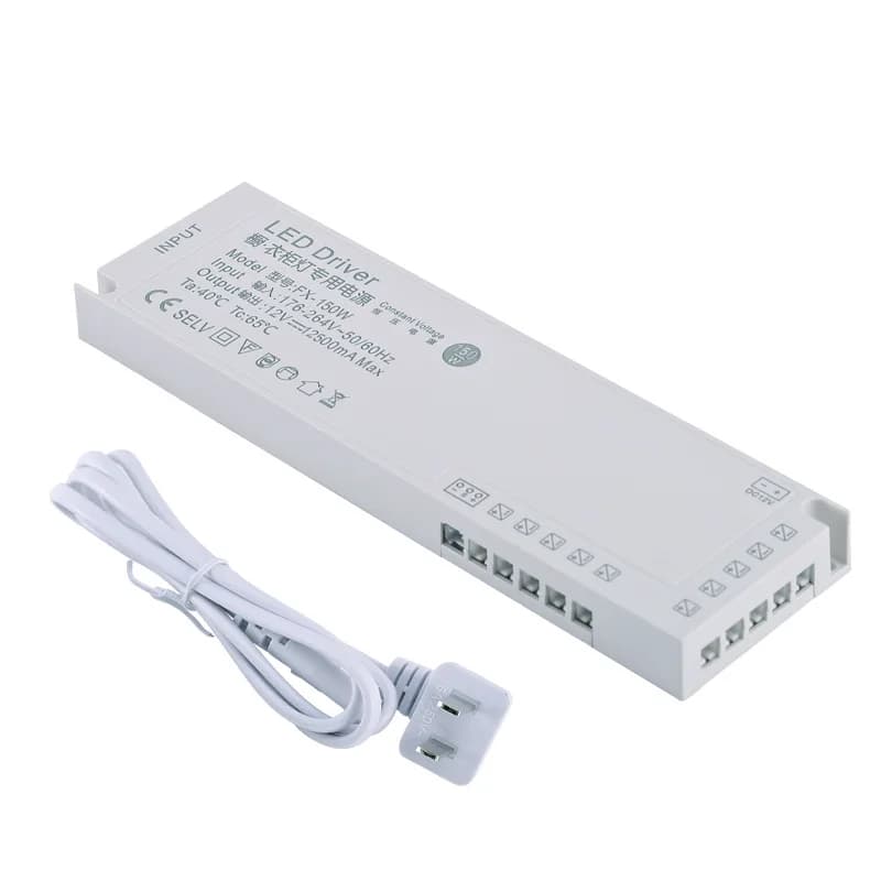 Transformateur de bande lumineuse d'armoire LED, alimentation d'éclairage, Port DuPont, 24W 36W 60W 